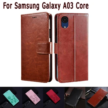 M-A032M Telefon Kryt Pro Samsung Galaxy A03 Core Případě Flip Kožené Peněženky Protector Kniha Pro Samsung Galaxy A03 A 03 Jádro Případě