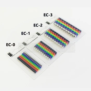 Kabelové Značky Nylon PA66 markery Pro 1.5 sqmm 2.0 sqmm mix Barevné Číslo 0 až 9 Každý 10-15ks Rozlišit Vodiče počet kabelů