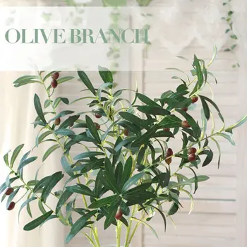 Umělé Olive Branch Umělé Zelené Listy Rostlin Simulace Pro Domácí Party Svatební Výzdoba, Květinové Aranžmá Dodávky